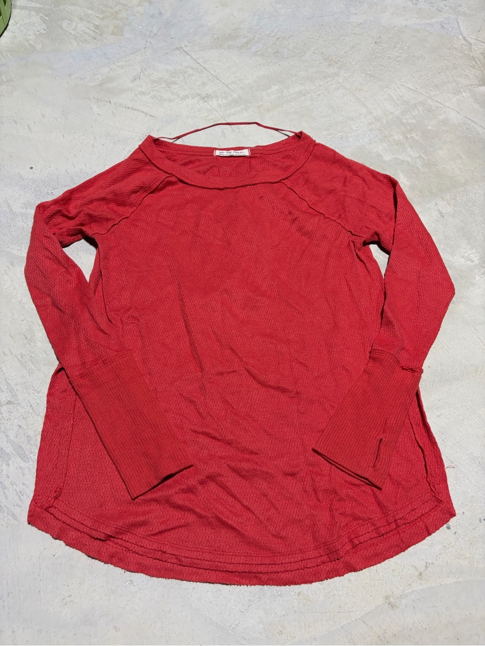 Free people we the free Women’s orange Long Sleeve Thermal Top medium